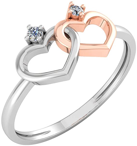 Rose Gold Diamond Ring | First Wedding Anniversary Gift For Wife