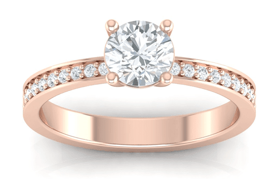 Channel Setting Ring Valentine Day Ring