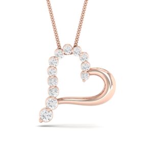 Delicate Heart Shape Diamond Pendant