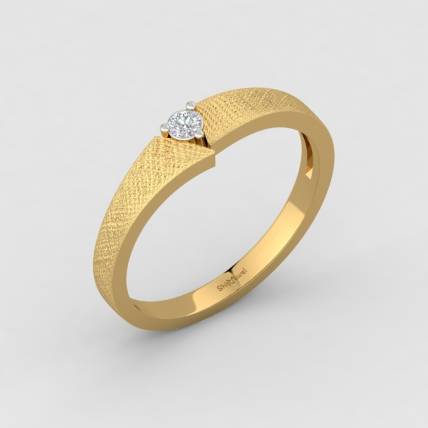 Gold light weight diamond ring